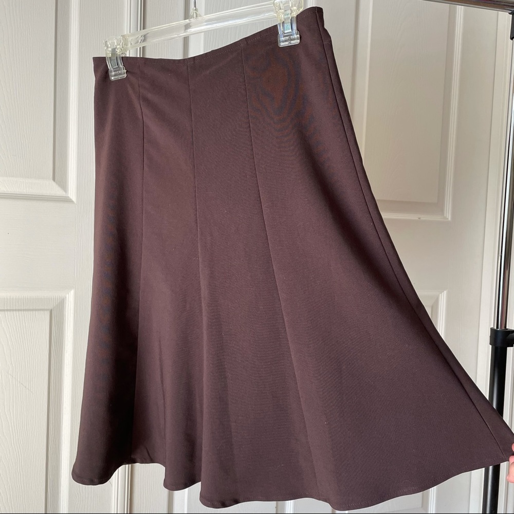 Chocolate brown midi skirt size S